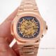 Copy Patek Philippe Skeleton Nautilus Watches Rose Gold (4)_th.jpg